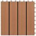 Carreaux de terrasse WPC 30x30 cm 11 pcs 1 m2 Marron - Photo n°4