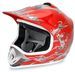Casque enfant de cross rouge brillant Full sport - Photo n°1
