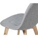 Chaise scandinave tissu gris clair capitonné et bois naturel Kiba - Lot de 4 - Photo n°5