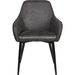 Chaise simili, cuir gris et métal noir vintage Katy - Lot de 2 - Photo n°2