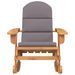 Chaise à bascule Adirondack avec coussins bois massif d'acacia - Photo n°3