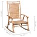 Chaise à bascule avec coussin Bambou 4 - Photo n°8