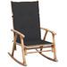 Chaise à bascule avec coussin Bambou 20 - Photo n°1