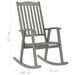 Chaise à bascule avec coussin Gris Bois d'acacia massif 5 - Photo n°9