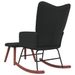 Chaise à bascule avec repose-pied Noir Velours et PVC - Photo n°6