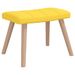 Chaise à bascule avec tabouret Jaune moutarde Tissu 2 - Photo n°4