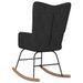 Chaise à bascule avec tabouret Noir Tissu 2 - Photo n°7