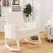Chaise à bascule Crème Tissu 4 - Photo n°1