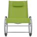 Chaise à bascule d'extérieur Vert Textilène - Photo n°2