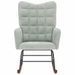Chaise à bascule Gris clair Velours - Photo n°4