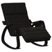 Chaise à bascule Noir Tissu - Photo n°2