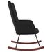 Chaise à bascule Noir Velours et PVC - Photo n°5
