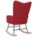 Chaise à bascule Rouge bordeaux Tissu 4 - Photo n°5