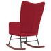 Chaise à bascule Rouge bordeaux Velours 3 - Photo n°5