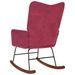 Chaise à bascule Rouge bordeaux Velours - Photo n°6