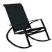 Chaise à bascule textilène noir et métal Rishaa - Lot de 2 - Photo n°1