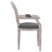 Chaise à manger gris foncé 54x56x96,5 cm tissu - Photo n°4