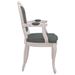 Chaise à manger gris foncé 62x59,5x100,5 cm tissu - Photo n°4