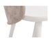 Chaise à manger tissu beige et bois blanc Licia - Photo n°6