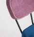 Chaise à manger velours bleu et rose et pieds métal noir Vicky - Photo n°5
