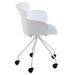 Chaise à roulettes polypropylène blanc Ettis L 56 cm - Photo n°2