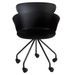 Chaise à roulettes polypropylène noir Ocel L 56 cm - Photo n°2