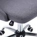 Chaise à roulettes réglable tissu gris foncé et pieds métal chromé Greys - Lot de 2 - Photo n°7