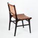 Chaise assise cuir marron et bois massif noir Feriu - Photo n°3
