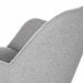 Chaise avec accoudoir tissu effet peau de mouton gris clair et pieds métal noir Malio - Photo n°7