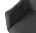 Chaise avec accoudoir tissu matelassé et acier noir Kony - Photo n°4