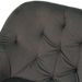 Chaise avec accoudoir velours gris foncé et pieds métal noir Blako - Photo n°7