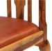 Chaise sesham massif foncé et assise cuir Boken - Lot de 4 - Photo n°5