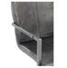 Chaise avec accoudoirs cuir gris et pieds métal Liath - Photo n°5