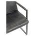 Chaise avec accoudoirs cuir gris et pieds métal Liath - Photo n°6
