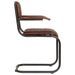 Chaise avec accoudoirs cuir marron et pieds métal noir Moundir - Lot de 2 - Photo n°5