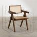 Chaise avec accoudoirs en bois de Frêne clair et osier avec accoudoir Rustand - Photo n°6