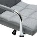 Chaise avec accoudoirs pivotante tissu gris clair et métal chromé Soraya - Lot de 2 - Photo n°7