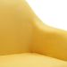 Chaise avec accoudoirs pivotante tissu jaune et métal chromé Isus - Lot de 4 - Photo n°8
