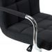 Chaise avec accoudoirs pivotante tissu noir et métal chromé Soraya - Lot de 2 - Photo n°7