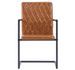 Chaise avec accoudoirs simili cuir marron cognac et pieds métal noir Canti - Lot de 4 - Photo n°3