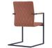 Chaise avec accoudoirs simili cuir marron et pieds métal noir Canti - Lot de 2 - Photo n°5