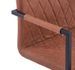 Chaise avec accoudoirs simili cuir marron et pieds métal noir Canti - Lot de 2 - Photo n°6