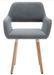 Chaise avec accoudoirs tissu gris clair et pieds hêtre clair Leetsu - Lot de 2 - Photo n°3