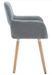 Chaise avec accoudoirs tissu gris clair et pieds hêtre clair Leetsu - Lot de 2 - Photo n°4