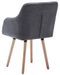 Chaise avec accoudoirs tissu gris clair et pieds hêtre clair Revou - Lot de 2 - Photo n°5