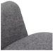 Chaise avec accoudoirs tissu gris clair et pieds métal noir Fentie - Lot de 4 - Photo n°6