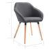 Chaise avec accoudoirs tissu gris foncé et pieds bois clair Packie - Lot de 4 - Photo n°7
