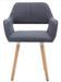 Chaise avec accoudoirs tissu gris foncé et pieds hêtre clair Leetsu - Lot de 2 - Photo n°3