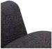 Chaise avec accoudoirs tissu gris foncé et pieds métal noir Fentie - Lot de 4 - Photo n°6