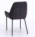 Chaise avec accoudoirs tissu gris foncé et pieds métal noir Omery - Lot de 4 - Photo n°2